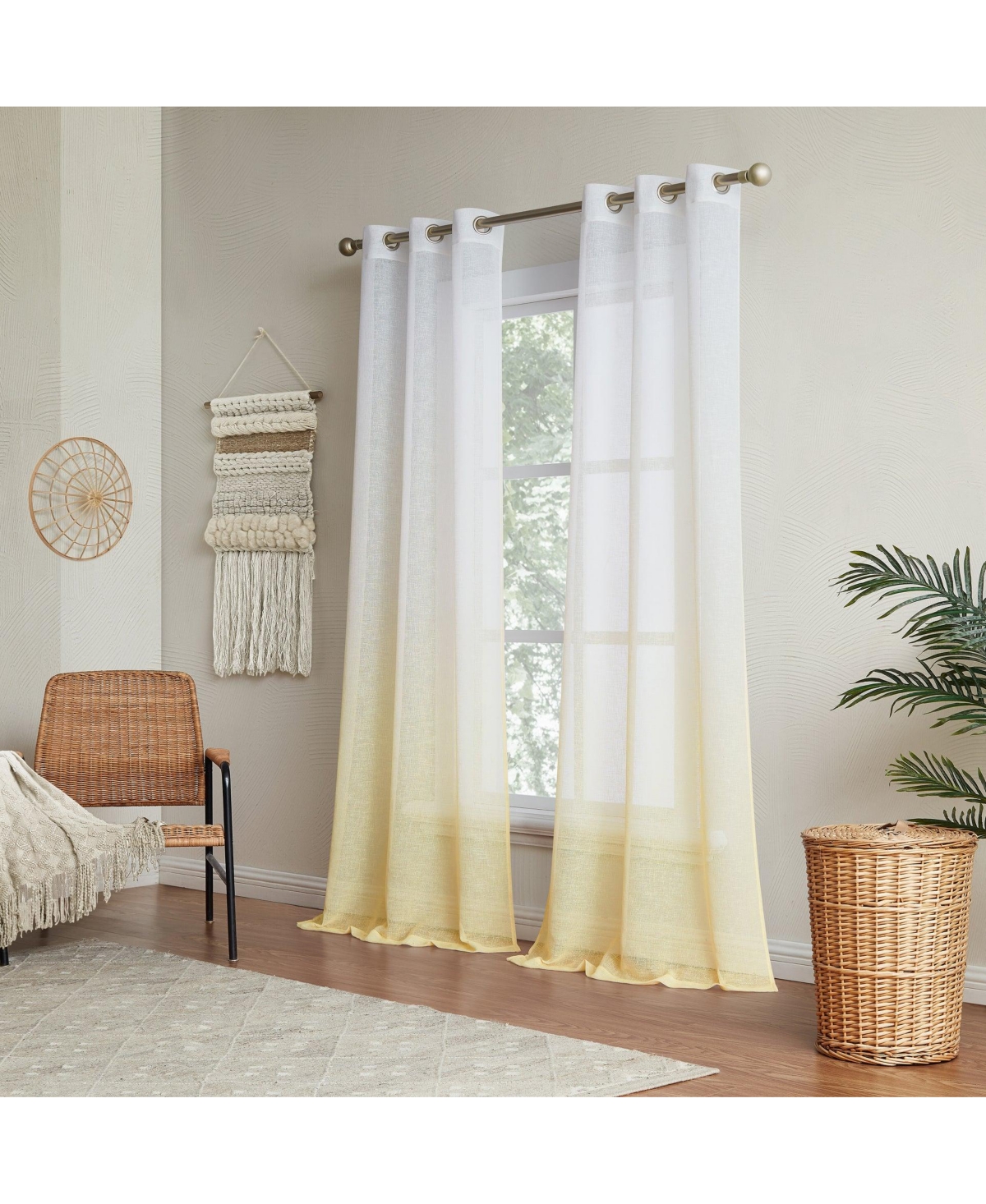 Shadow Window Panel Set 76" W x 84" L - Yellow