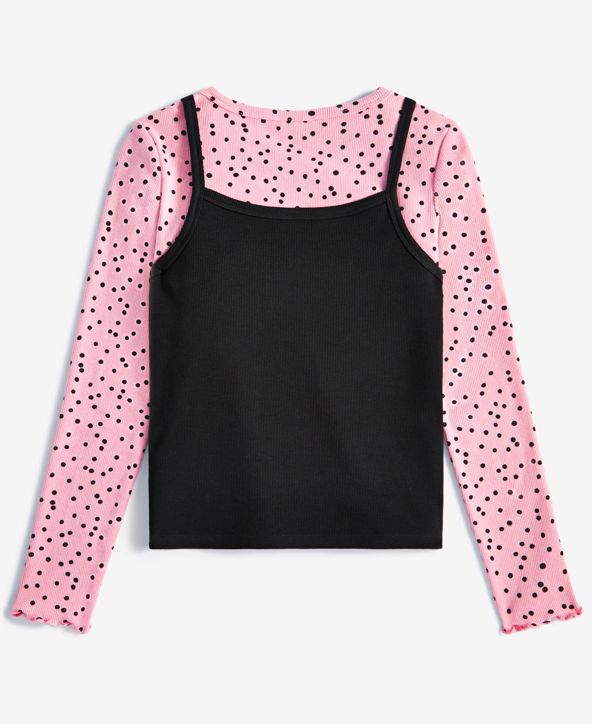 Epic Threads Little & Big Girls Dot-Print Layered-Look Long-Sleeve Top, Exclusively at Macy's