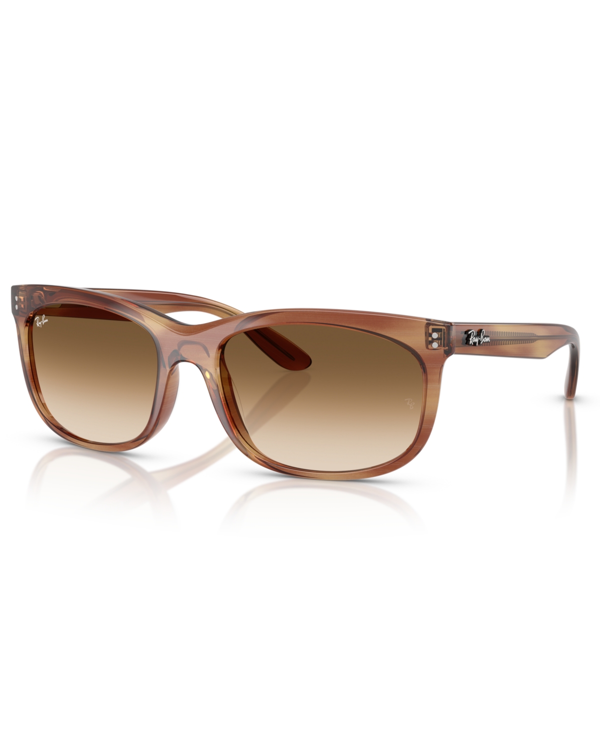 Ray Ban Rb2389f Balorette Pillow Square Sunglasses, 60mm In Striped Brown