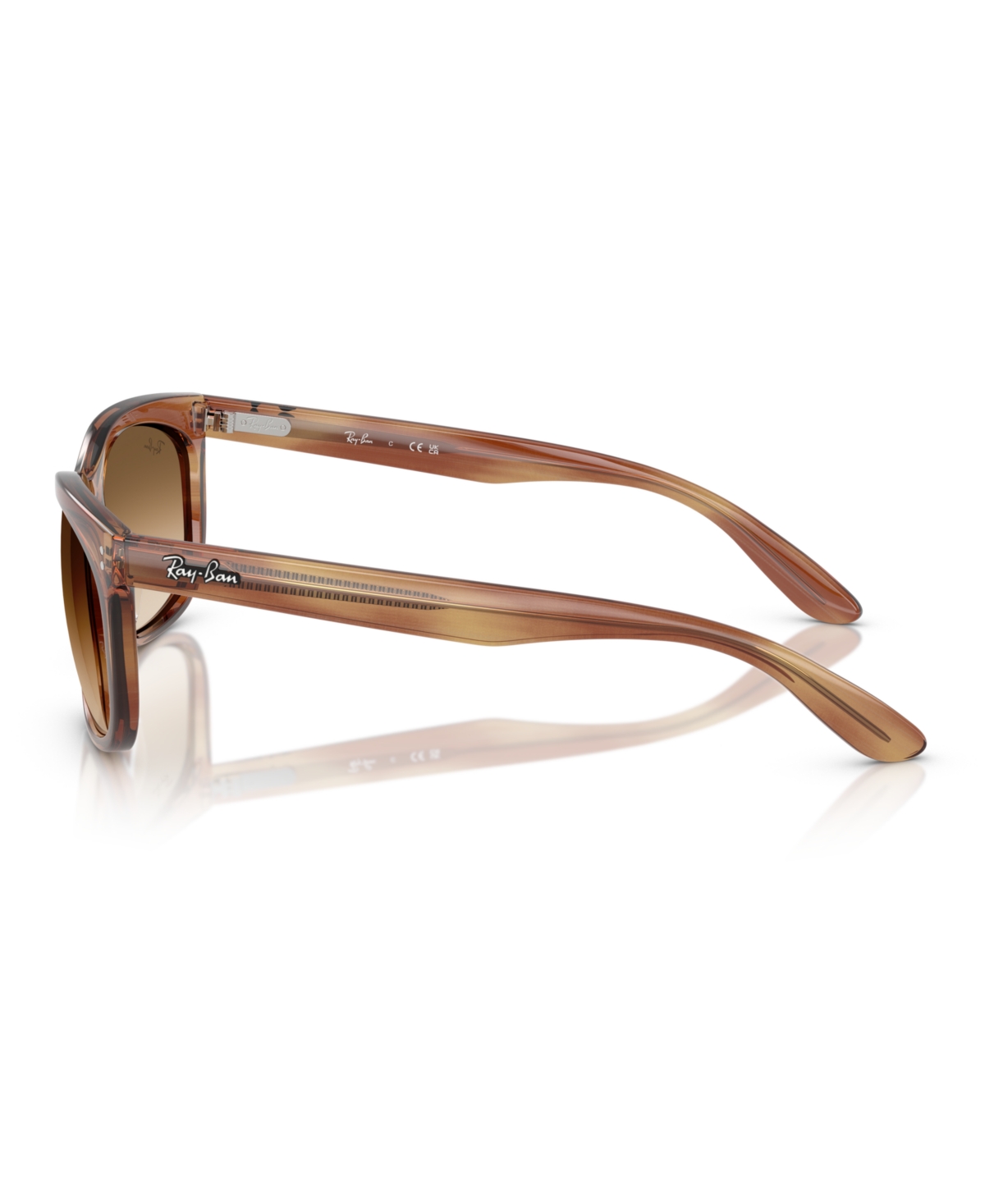 Ray Ban Rb2389f Balorette Pillow Square Sunglasses, 60mm In Striped Brown