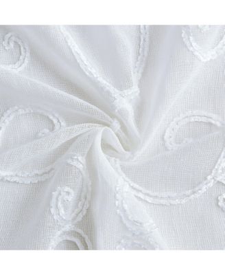 Sophia Linen Look 76" W x 96" L Grommet Window Panel Set