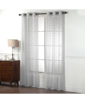 Cassandra 3D Clipped Light Filtering Window Panel Set, 76" W x 84" L