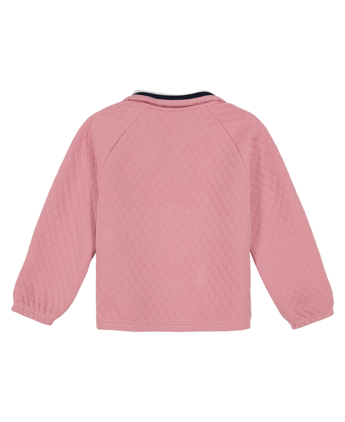 Tommy Hilfiger Toddler And Little Girls Box Quilt Quarter Zip Sweatshirt In Pale Primrose