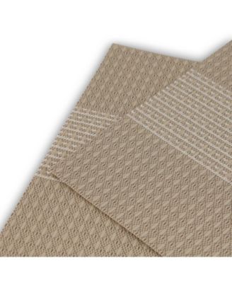 Milan Texteline Outdoor Dining Set Textured Design Reversible 12" x 18" Rectangular Placemats Set of 6