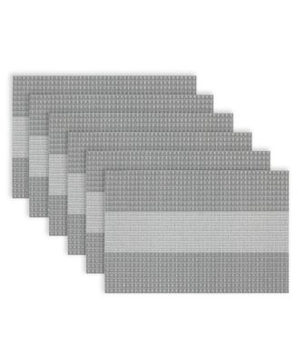 Milan Texteline Outdoor Dining Set Textured Design Reversible 12" x 18" Rectangular Placemats Set of 6