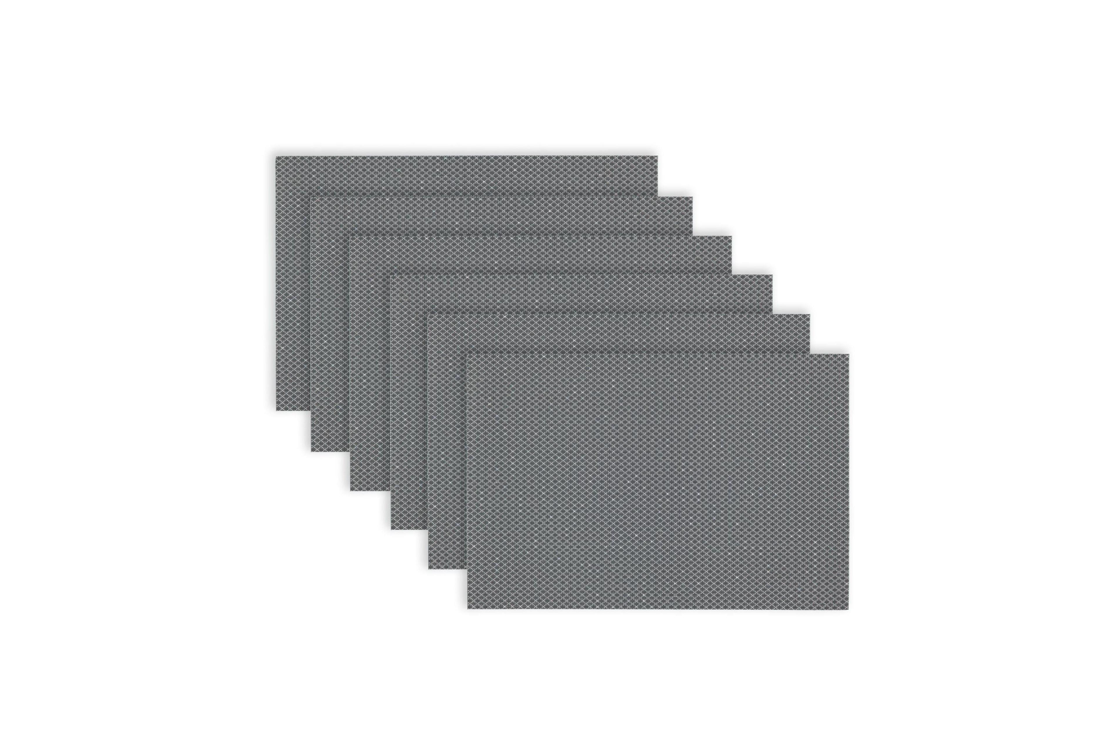 Dainty Home Sparkles Texteline Outdoor Dining Set Textured Design Reversible 12" x 18" Rectangular Placemats Set of 6