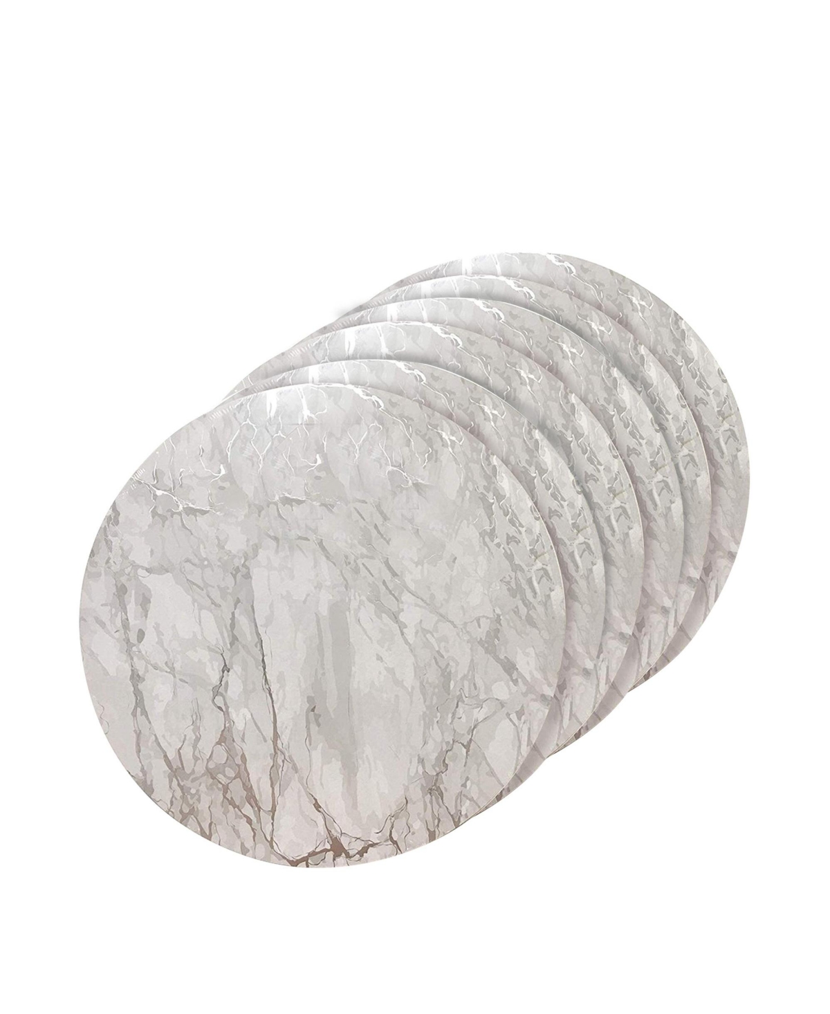 Marble Cork Place Mats, Washable Placemats - Silver