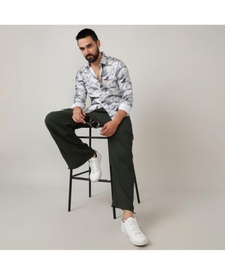 Men's Charcoal Grey Abstract Fade Shirt