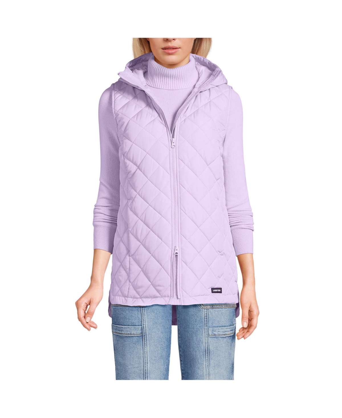 Lands' End Women's Petite FeatherFree Insulated Hooded Vest