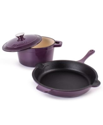 Neo 3pc Cast Iron Cookware Set, Fry Pan & Round Dutch Oven