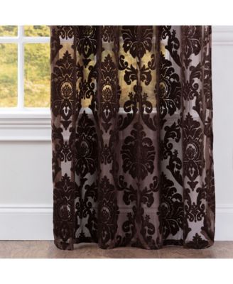 Premium Devore Sheer Grommet Curtains - Classy, Light Filtering Drapes for Living Room or Bedroom - 52" x 96" - Blue, 2 Panels