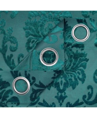 Premium Devore Sheer Grommet Curtains - Classy, Light Filtering Drapes for Living Room or Bedroom - 52" x 108" - Blue, 2 Panels