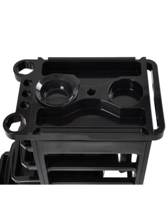 Packs Salon Trolley Rolling Cart With 5 Trays Storage Beauty Salon Barber