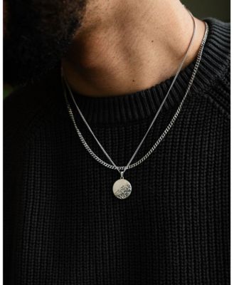 Men's Day One Pendant – Rhodium-Plated Silver
