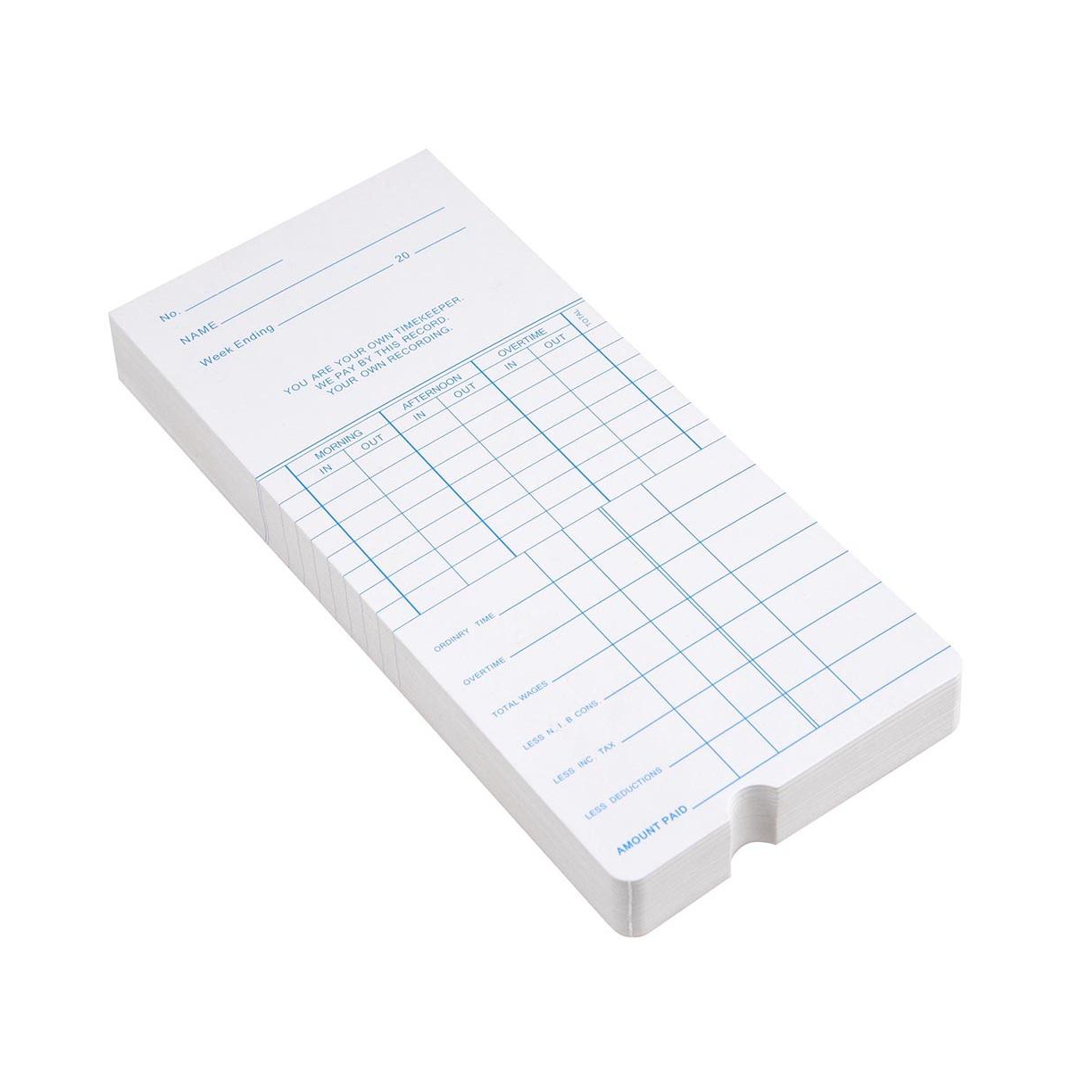 Yescom 50x Weekly Time Clock Cards Timecard for Employee Attendance Payroll Recorder