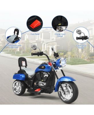 6V Kids Ride On Chopper Motorcycle 3 Wheel Trike with Headlight