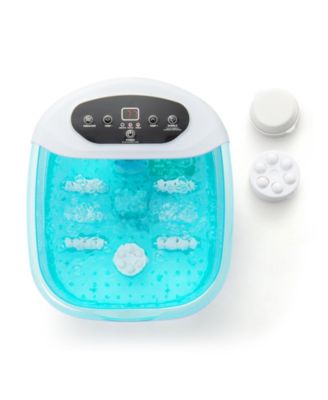 Foot Spa Massager Tub with Removable Pedicure Stone and Massage Beads-Turquoise