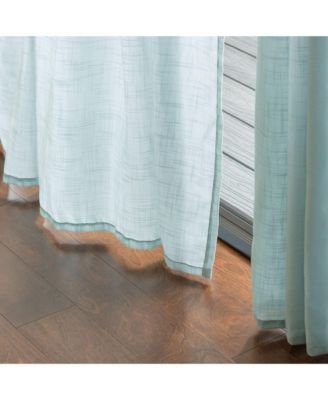 Premium 2-Panel Soft Textured Semi Sheer Curtains for Window Living Room Bedroom Kitchen Office - Natural Light Filtering Privacy window Treatment Drapes - 52 x 96 Inches Long  - Silver