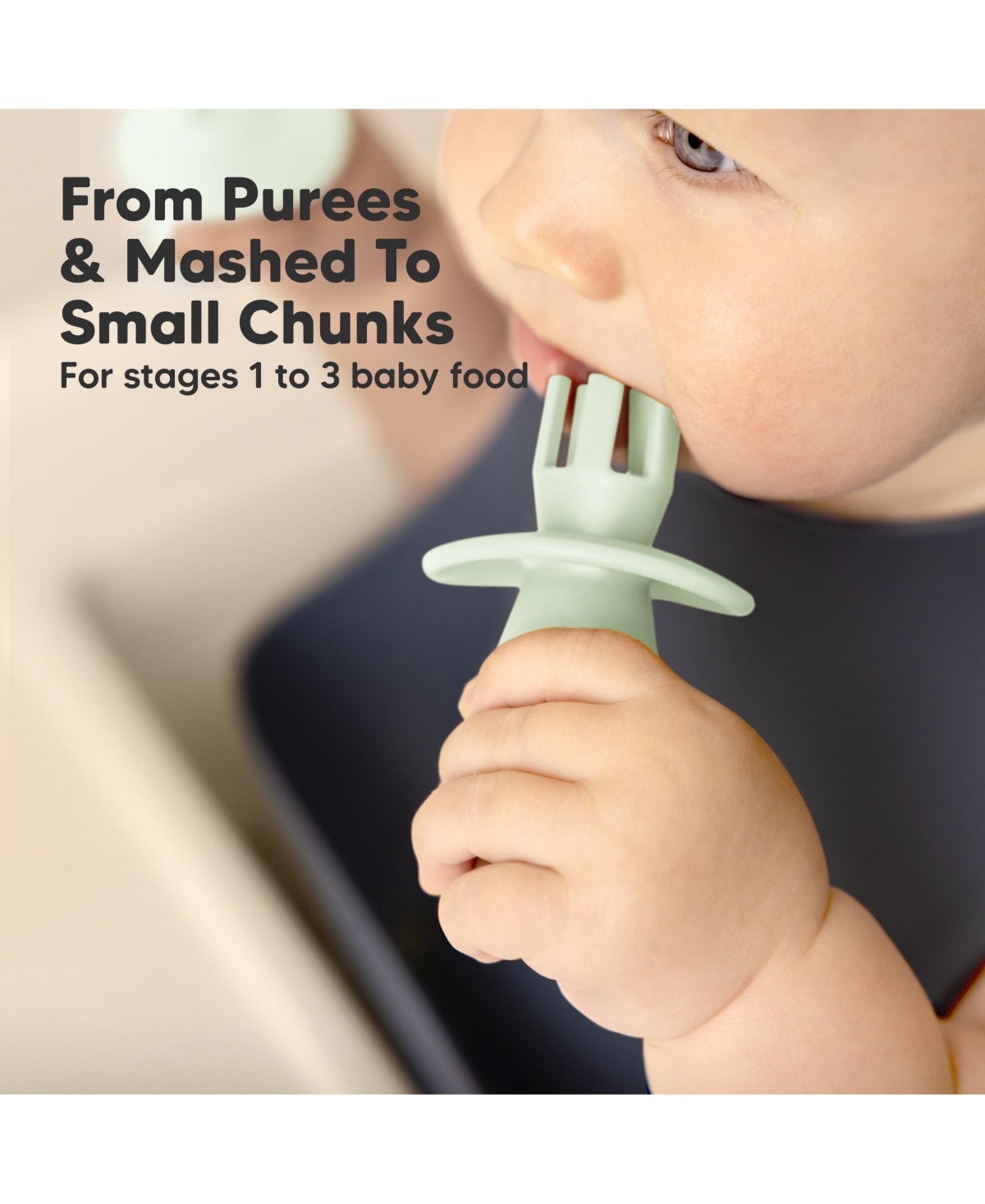 KeaBabies 4-Pack Prep Baby Spoons & Forks Set, Self Feeding Baby Utensils 6-18 Months, Silicone Blw Baby Feeding Set, Bpa-Free