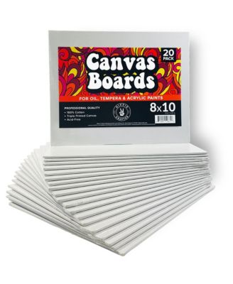 20 Pk Canvas Boards 8x10