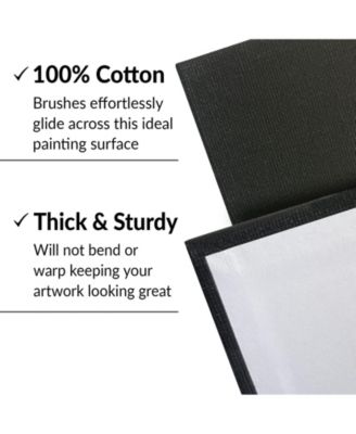 20 Pk Black Canvas Boards 8x10