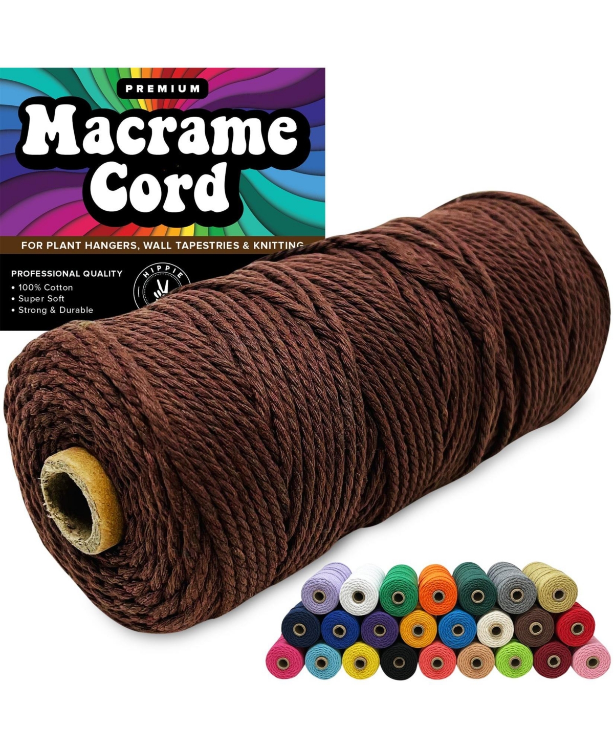 100% Cotton Macrame 3mm Cord Pink - Coral