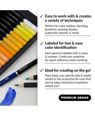 72 Watercolor Pencils Set