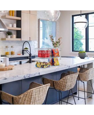 8 Pack Medium Clear Acrylic Storage Bins with Lids - Perfect for Kitchen, Pantry, Home Organization, and Storage