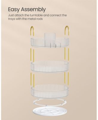 3-Tier Round Rotating Skincare Organizer for Bathroom Countertops