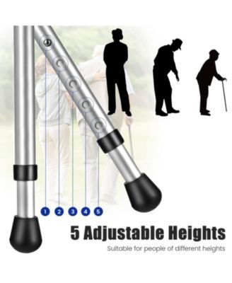 Lightweight Adjustable Folding Cane Seat with Light-Blue