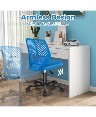 Height-adjustable Ergonomic Kids Desk Chair with Universal Casters Working Chair
