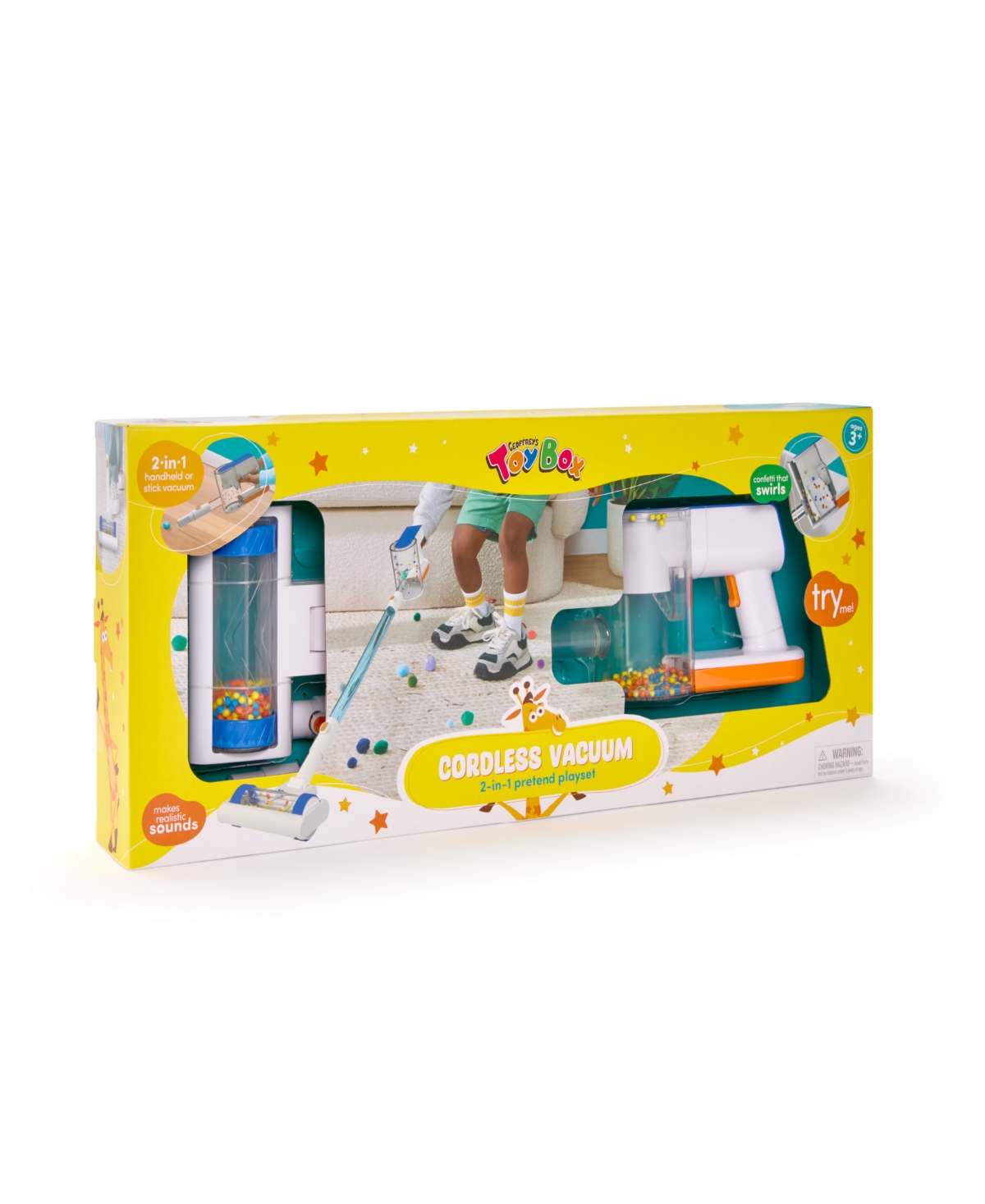Geoffrey's Toy Box Cordless Vacuum 2-in-1 Pretend Playset In No Color