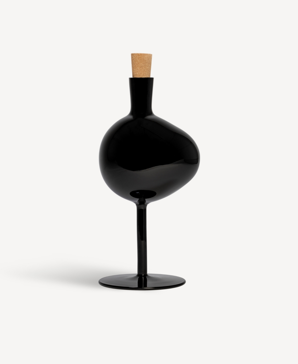 Kosta Boda 12'' Bod Bottle Crystal Glass Vase In Black