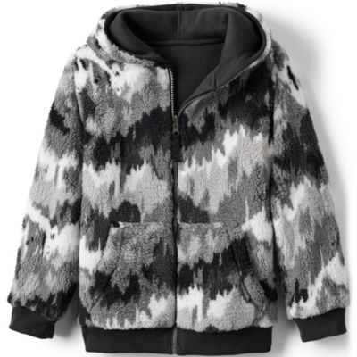 Girls Reversible High Pile Fleece Hoodie
