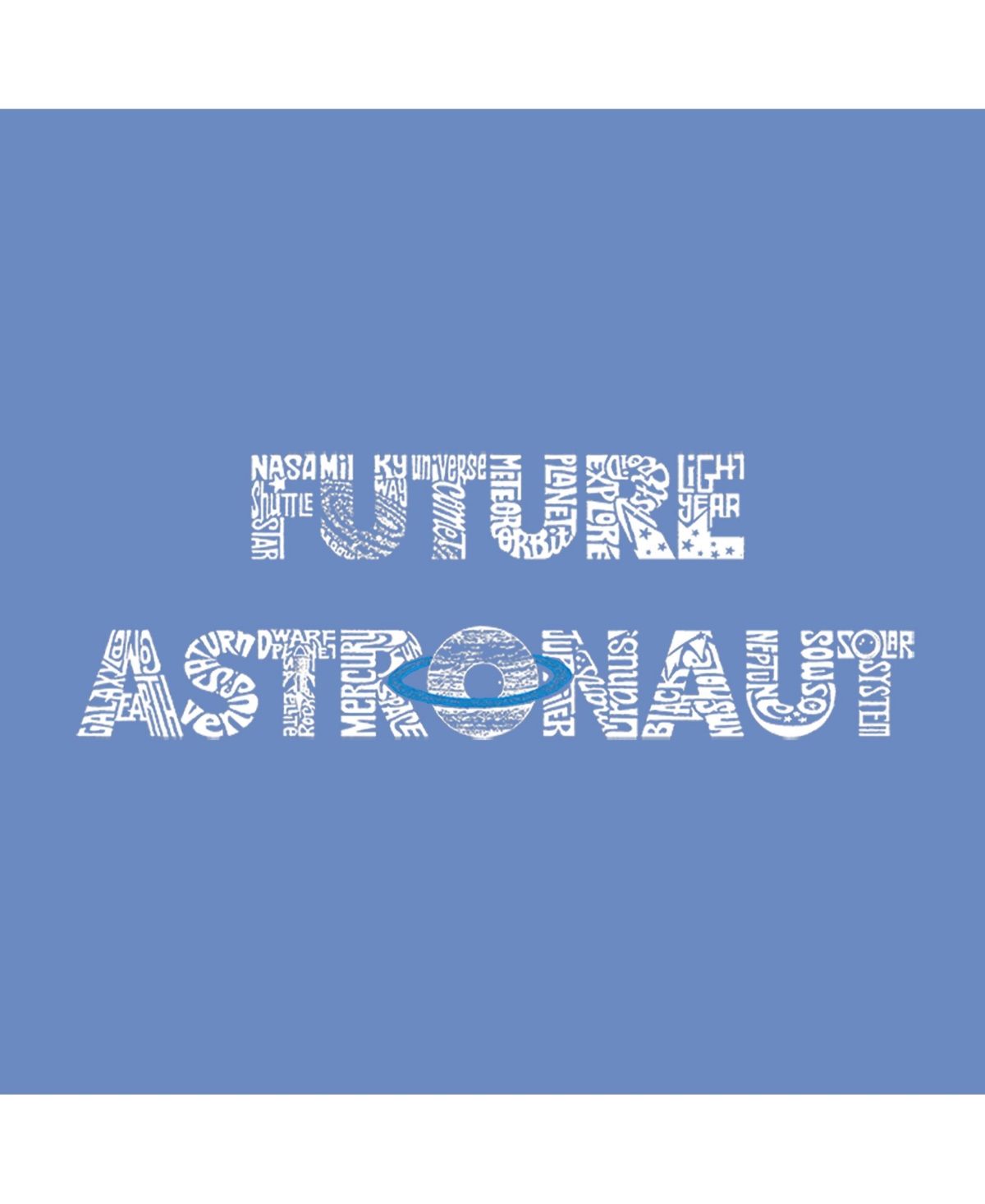 La Pop Art Boys Future Astronaut Word Art T-Shirt