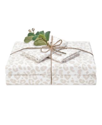 Premium Ceramic Leaves Botanical Print Ultra Soft Microfiber 4-Pc. Sheet Set