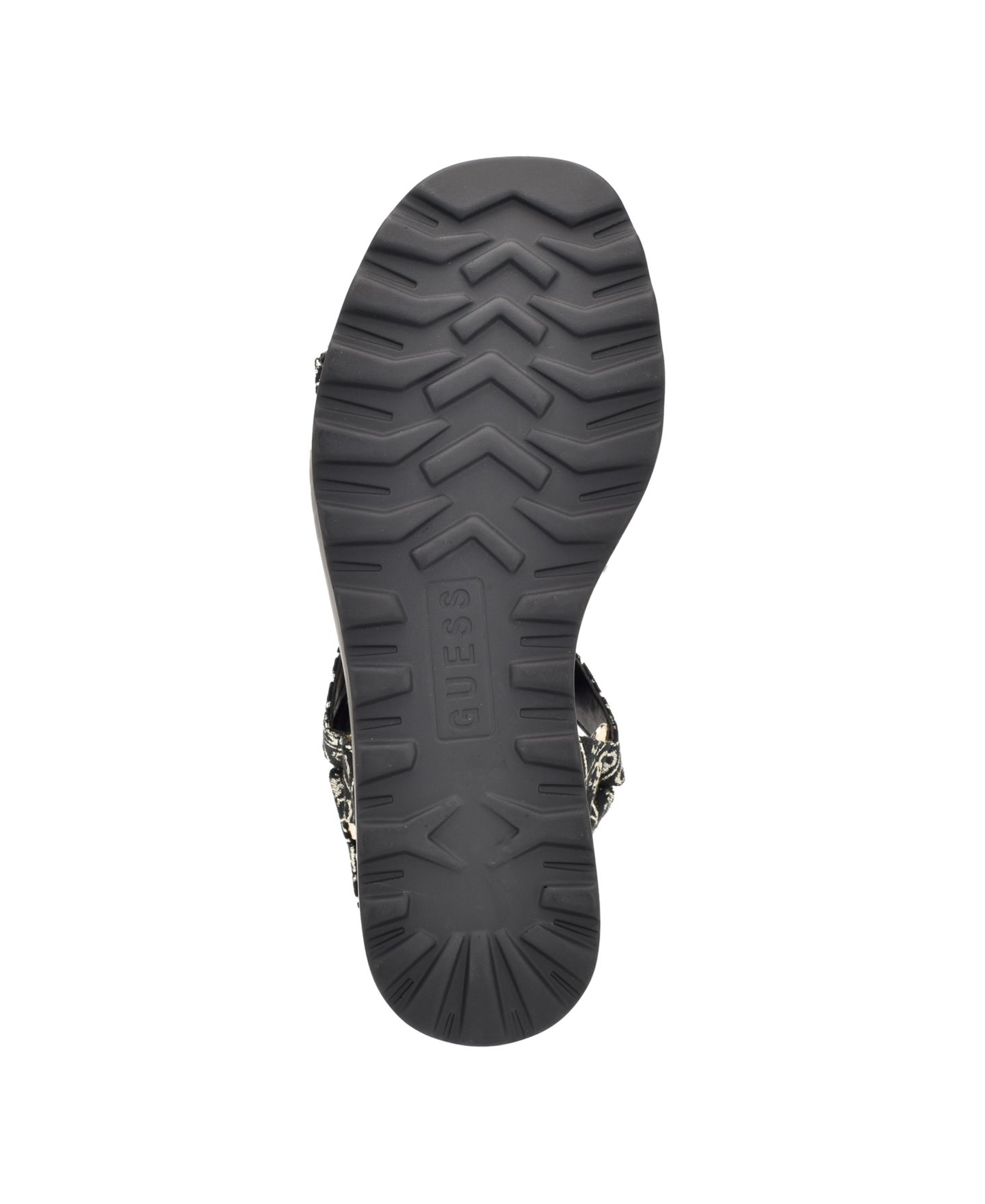 Женские сандалии GUESS Ocilia Quattro Logo Sport Eva Wedge Strappy, цвет: Чёрный / Белый — фото 5