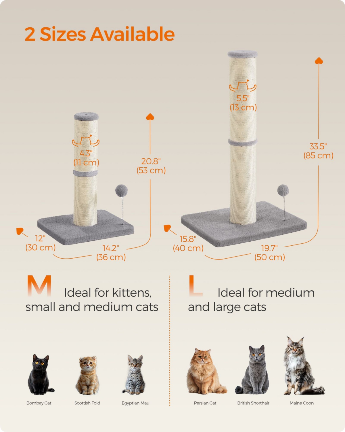 Slickblue Scratcher for Kittens, Small & Cats: Compact Design with Durable Sisal Posts