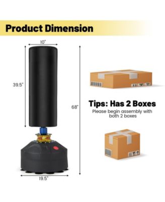 Freestanding Punching Bag Kickboxing Bag with Stand and Suction Cup Base