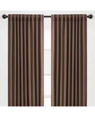 Premium 2-Panel Traverse Damask Room Darkening Curtains - 3-in-1 Back Tab, Rod Pocket, Ring Tab - for Windows Living Room Bedroom