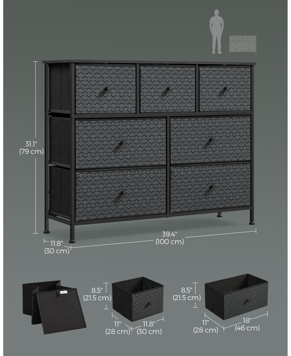 Slickblue Fabric Dresser – Stylish and Versatile Storage Solution for Any Room