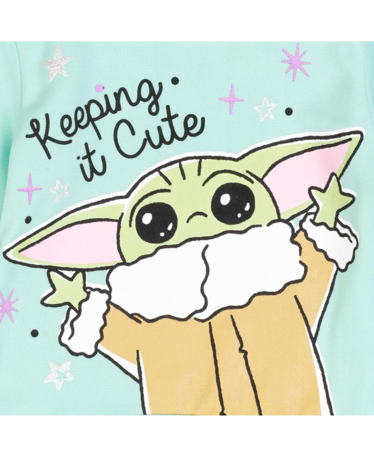 Starwars Toddler Girls Star Wars The Mandalorian Star Wars Fleece Sweatshirt and Leggings Outfit Set to -purple