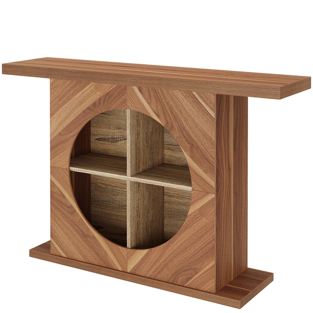 Tribesigns Inches Console Table, Rustic Wood Entryway Table with 4-Cube Storage, Narrow Sofa Table Behind Couch, Foyer Table for Entryway, Living