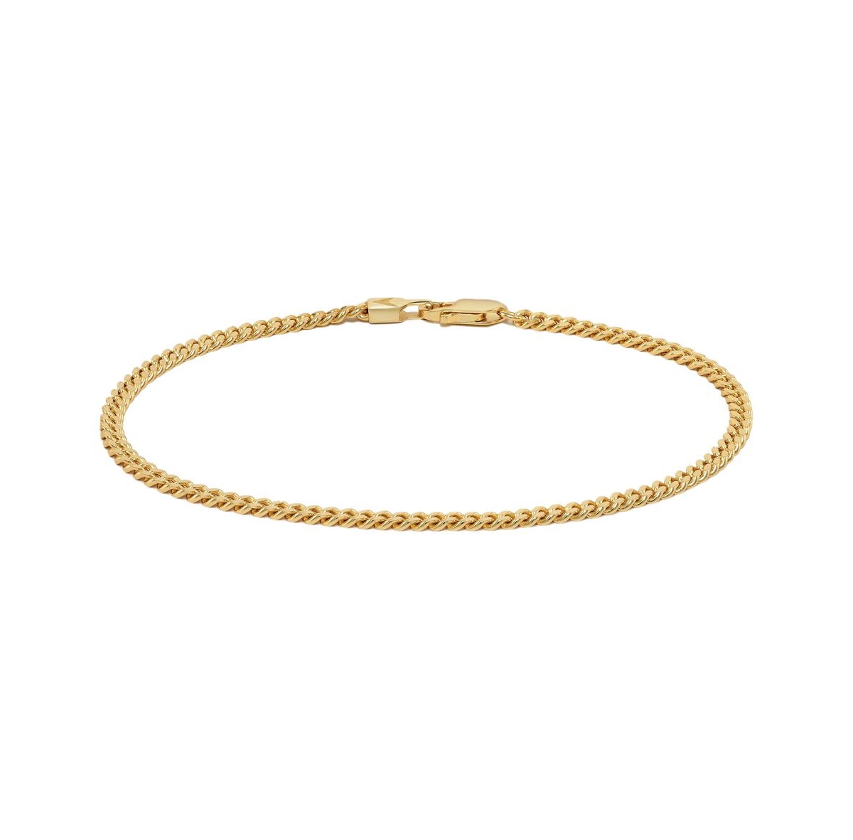 Curb Chain Bracelet, 3MM - Gold