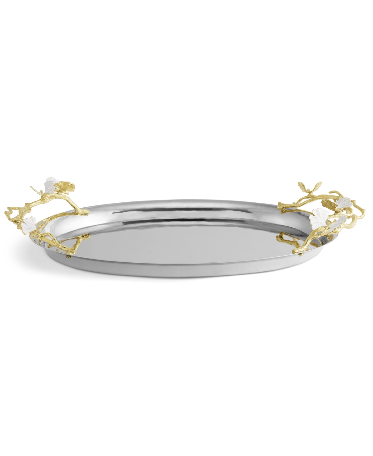 Michael Aram Butterfly Ginkgo White And Gold Large Tray In No Color