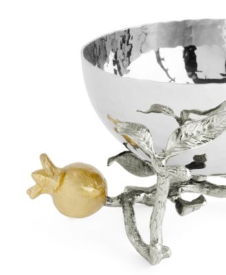 Pomegranate Silver and Gold Nut Bowl