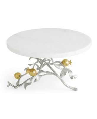 Pomegranate Silver and Gold Cake Stand