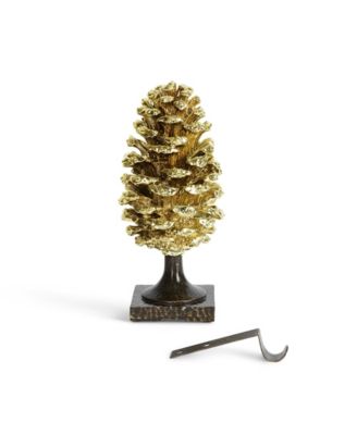 Pinecone Stocking Holder, 4.2" x 4.6"