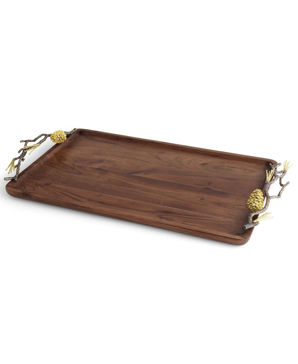 Michael Aram Pine Cone Medium Wood Tray In No Color