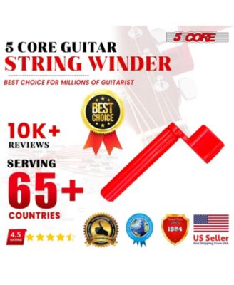 Guitar String Winder Bridge Pin Remover 6Pcs Acoustic Electric Guitars Repair Maintenance Tool Peg Puller Strings Extractor - SW S RED 6PCS